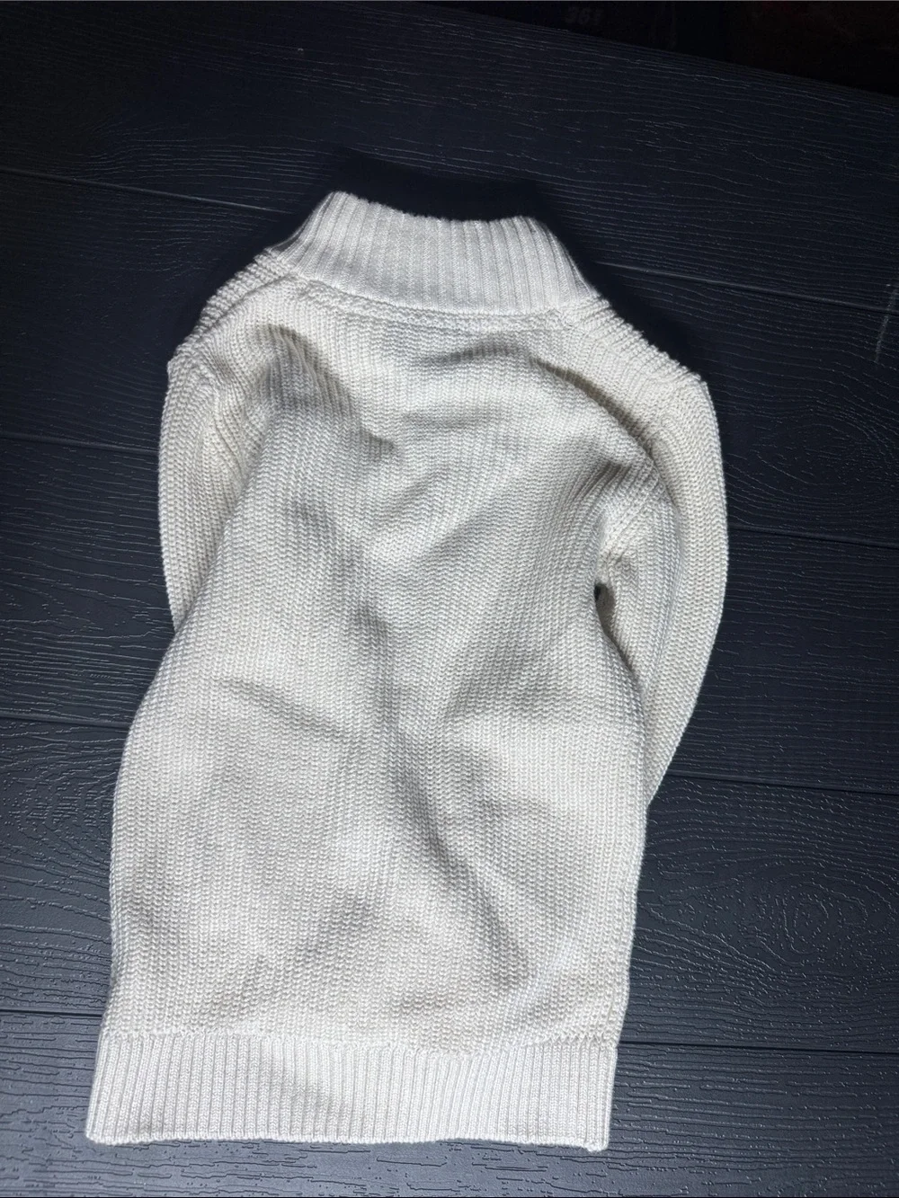 The Children's Place Cream Half-Zip Knit Sweater